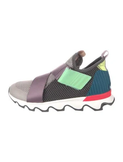 Pre-owned Sorel Mesh Colorblock Pattern Chunky Sneakers In Neutral