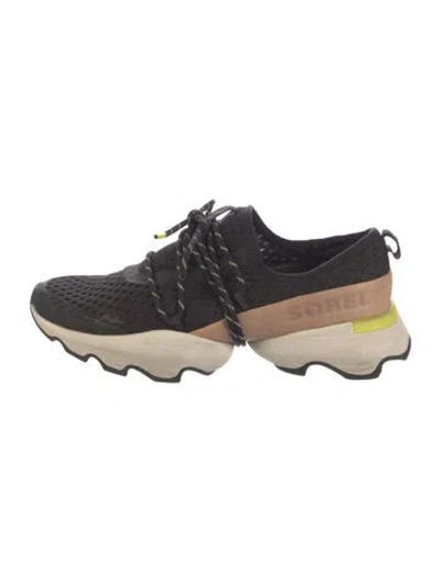 Pre-owned Sorel Mesh Colorblock Pattern Sneakers In Black