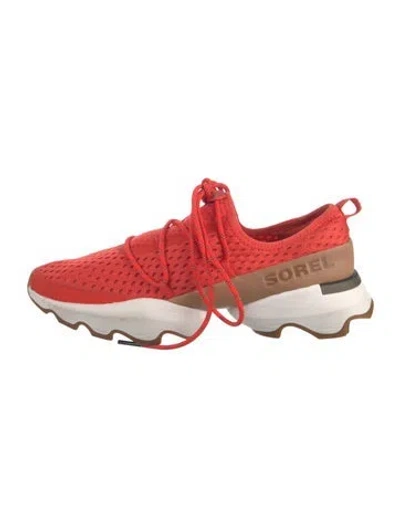 Pre-owned Sorel Mesh Printed Sneakers In Orange
