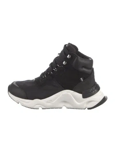 Pre-owned Sorel Mesh Wedge Sneakers In Black