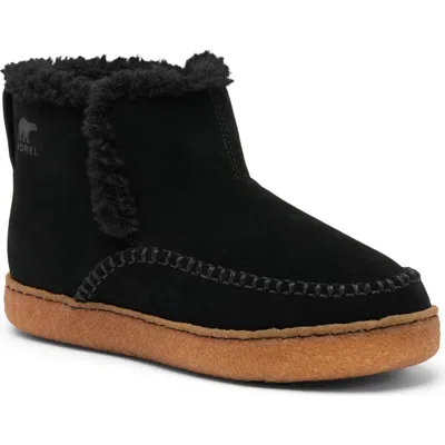 Sorel Nakiska Iii Faux Fur Lined Bootie In Black