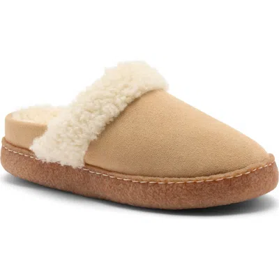 Sorel Nakiska Iii Faux Shearling Lined Slide Slipper In Brown