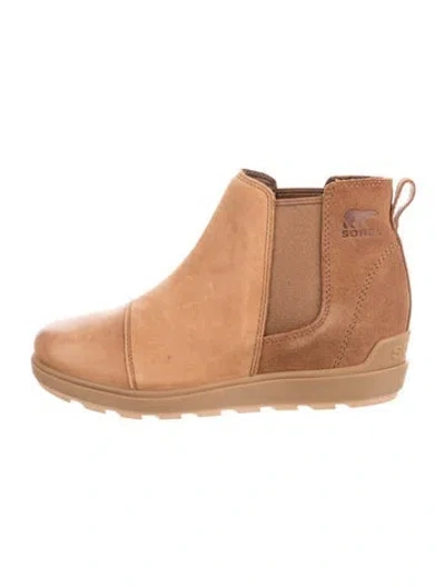 Pre-owned Sorel Nubuck Chelsea Boots In Brown