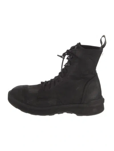Pre-owned Sorel Nubuck Combat Boots In Black