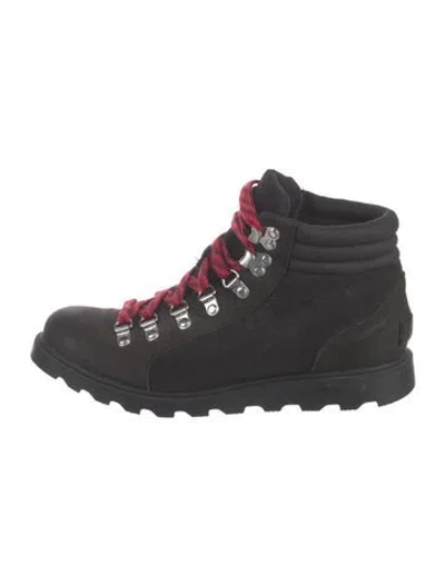 Pre-owned Sorel Nubuck Hiking Boots In Black