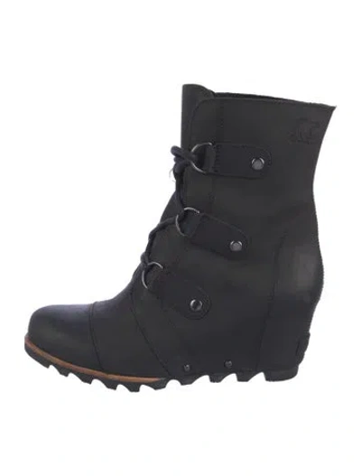Pre-owned Sorel Nubuck Lace-up Boots In Blue