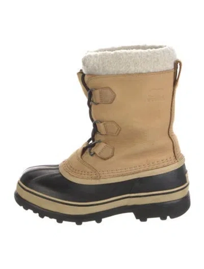 Pre-owned Sorel Nubuck Lace-up Boots In Neutral