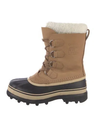 Pre-owned Sorel Nubuck Snow Boots In Black/brown/neutrals