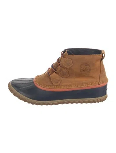 Pre-owned Sorel Nubuck Snow Boots In Brown