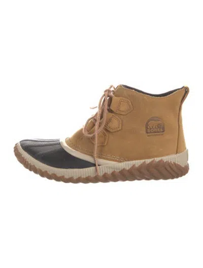 Pre-owned Sorel Nubuck Snow Boots In Brown
