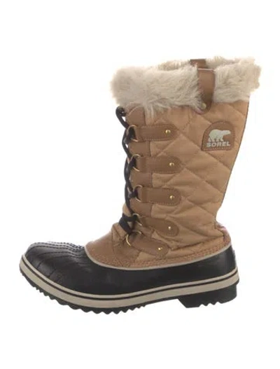 Pre-owned Sorel Nylon Colorblock Pattern Lace-up Boots