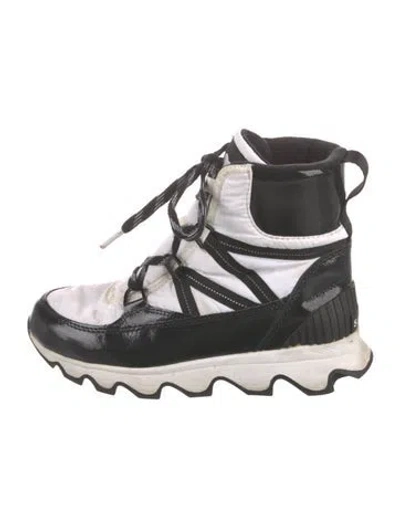 Pre-owned Sorel Nylon Colorblock Pattern Lace-up Boots In Multi