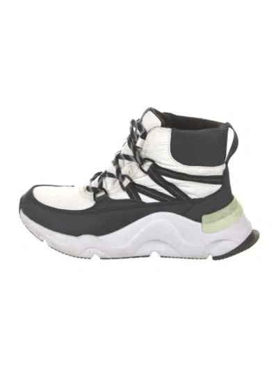 Pre-owned Sorel Nylon Colorblock Pattern Sneakers In Black