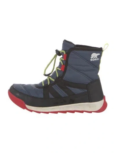 Pre-owned Sorel Nylon Colorblock Pattern Snow Boots In Blue