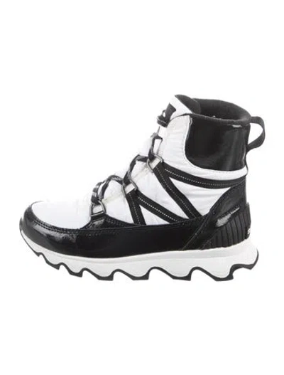 Pre-owned Sorel Nylon Colorblock Pattern Wedge Sneakers In Multi