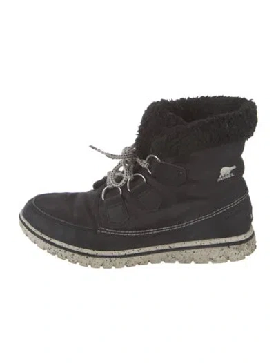 Pre-owned Sorel Nylon Lace-up Boots In Black
