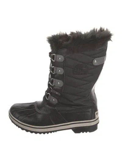 Pre-owned Sorel Nylon Lace-up Boots In Black