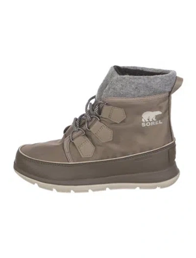 Pre-owned Sorel Nylon Lace-up Boots In Brown