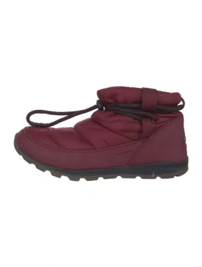 Pre-owned Sorel Nylon Lace-up Boots In Burgundy