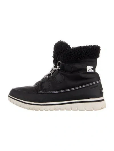 Pre-owned Sorel Nylon Snow Boots In Black