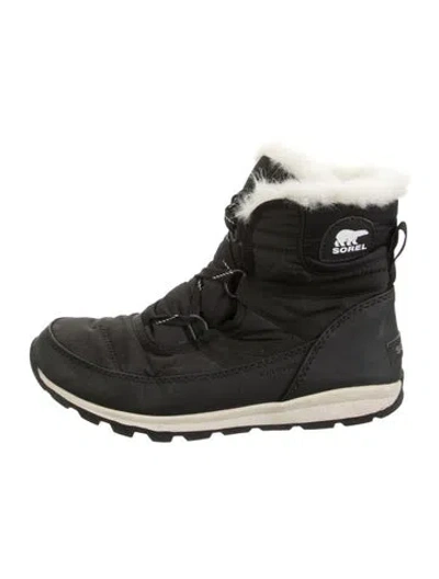 Pre-owned Sorel Nylon Snow Boots In Black