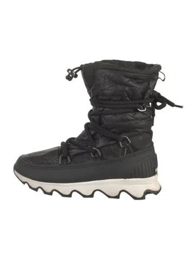Pre-owned Sorel Nylon Snow Boots In Black