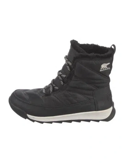 Pre-owned Sorel Nylon Snow Boots In Black