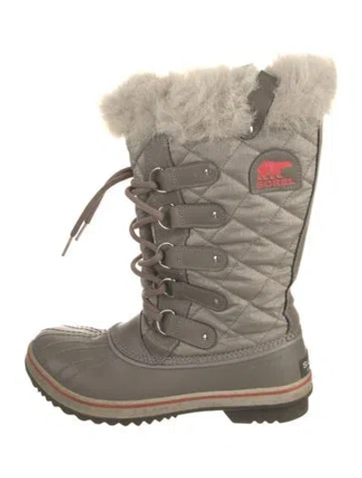 Pre-owned Sorel Nylon Snow Boots In Grey