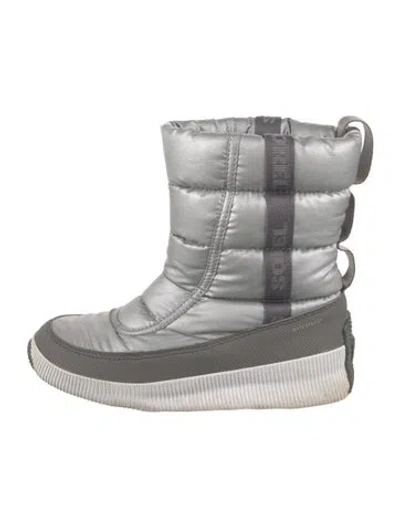 Pre-owned Sorel Nylon Striped Boots In Gray