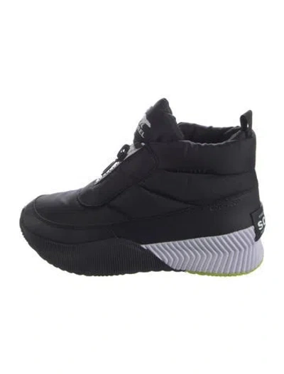 Pre-owned Sorel Nylon Wedge Sneakers W/ Tags In Black