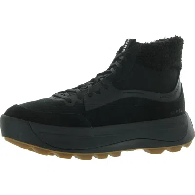 Sorel Ona 503 Mid Womens Canvas Faux Fur Casual And Fashion Sneakers In Black