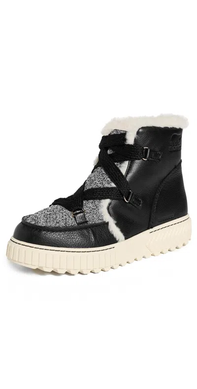 Sorel Womens Ona Ave Alpine Waterproof Black Chalk Boots