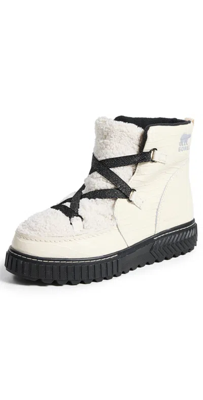 SOREL ONA AVE ALPINE BOOTS CHALK/BLACK