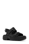 Sorel Ona Ave Multistrap Mid Sandal In Black