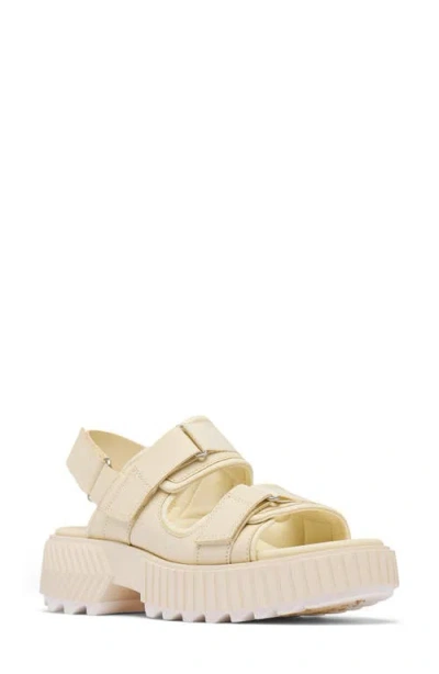 Sorel Ona Ave Multistrap Mid Sandal In Chalk,chalk
