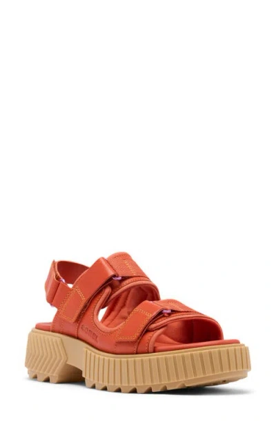 Sorel Ona Ave Slingback Platform Sandal In Tuscan,aura
