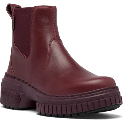 Sorel Ona Ave Waterproof Chelsea Boot In Epic Plum/black