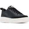 Sorel Ona Ave Waterproof Low Top Sneaker In Black/sea Salt