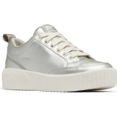 Sorel Ona Ave Waterproof Low Top Sneaker In Pure Silver/sea Salt