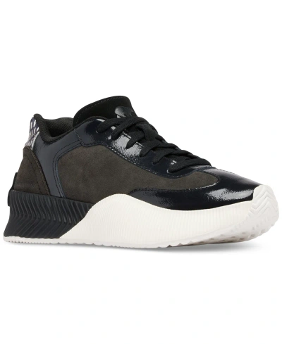 Sorel Ona Blvd Classic Casual Platform Sneakers In Black,jet