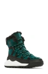 Sorel Ona Rmx Glacy Faux Fur Waterproof Bootie In Midnight Teal/black