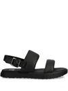 Sorel Ona Sandals In Black,chalk