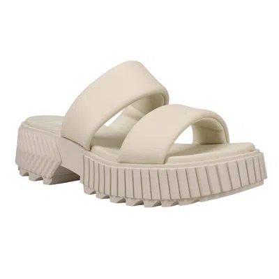 Sorel Ona Streetworks 2069911-191 Sandal Women Beige Leather Slide Jzz1371 In Neutral
