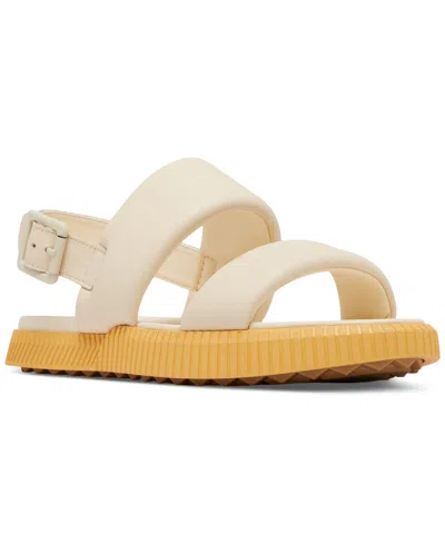 Sorel Ona Streetworks Go-to Strappy Slingback Sandals In Honey White,yellow Ray