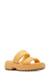 Sorel Ona Streetworks Platform Slide Sandal In Yellow Ray/sea Salt