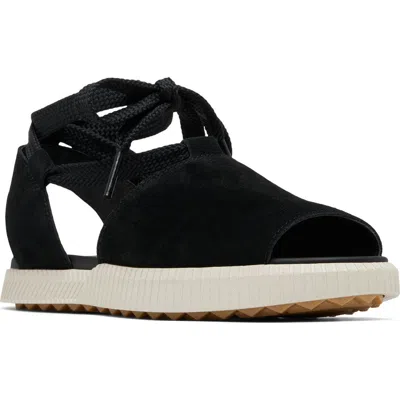 Sorel Ona Streetworks Sandal In Black/chalk