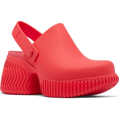 Sorel Ona Streetworks Slingback Platform Clog In Red