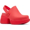 Sorel Ona Streetworks Slingback Platform Clog In Red Glo/sea Salt