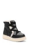 Sorel One Ave™ Alpine Faux Fur Trim Waterproof Boot In Black