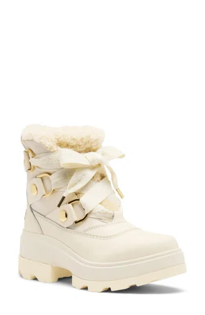 Sorel One Ave™ Alpine Genuine Shearling Trim Waterproof Boot In Neutral